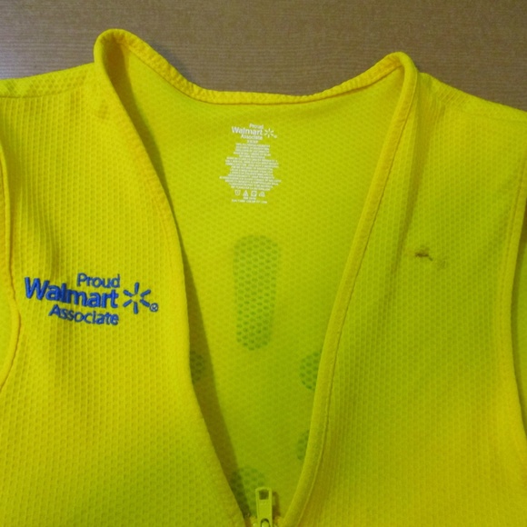 Walmart Associate Yellow Zip Uniform Employee Work Vest Unisex Sz XS - Picture 4 of 5